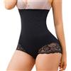 Generisch Corsetto sotto il seno modellante shapewear a vita alta pantaloncini shapewear per le donne senza cuciture confortevole body intimo a compressione liposuzione, Nero , L