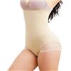 Generisch Corsetto sotto il seno modellante shapewear a vita alta pantaloncini shapewear per le donne senza cuciture confortevole body intimo a compressione liposuzione, beige., M
