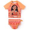 Disney Costume da bagno estivo da bambina, motivo principessa Frozen, Elsa e Minnie, costume da bagno 2 pezzi, Disney Moana-arancio, 3-4 anni