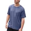 Generisch Camicia da uomo con schiena e spalle, recupero può strappare, manica corta, pulsante laterale aperto, abbigliamento dialisi