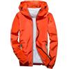 Generisch Wander Giacche da uomo, leggere, casual, per attività all'aria aperta, giacca a vento leggera, impermeabile, adatta per tutte le stagioni, college, uomo mimetico, Colore: arancione., L
