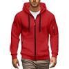 Generisch Giacca con Cappuccio Uomo Hoodie Felpa con Cappuccio Zip Giacca con Cappuccio con Cerniera Oversized Giacca di Transizione Sweatshirt Tinta Unita Casual Giacca Sportiva Giacca Outdoor Cappuccio Cotone
