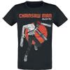 Chainsaw Man Attack Mode Uomo T-Shirt Nero XL 100% Cotone Regular