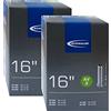 Schwalbe AV3 - Tubo interno nero, 40,6 cm, confezione da 2