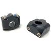 Alchemy Parts Rialzi per manubrio di moto da 20 mm, morsetti neri per manubri da 22 mm
