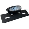 Alchemy Parts Nero Molto Luminoso Omologato Lente Trasparente LED Rosso Coda Stop Luce con Targa Portatarga per Moto Moto Trike
