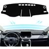 REMOCH, Accessori Toyota Rav4 2019-2025, copertura per cruscotto, tappetino per cruscotto su misura, copertura per console centrale, protezione parasole RAV 4 (bordo nero).