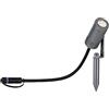 Paulmann 94368 Plug & Shine LED Lampada da esterno Faretto da giardino Radix IP65 3000K 6W Grigio dimmerabile System di illuminazione da giardino Alluminio
