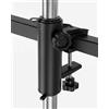 Sekey Supporto Ombrellone Balcone, Base per Ombrellone con Fissaggio a Ringhiera, Supporto per Masto 19-38 mm, Piedistallo per Ombrellone da Balcone Fino a 3 m, Nero