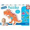 Educa - Baby Puzzle Dinosauri | 5in1 Baby Puzzle 3/4/5 pezzi | Dinosauri, Primo Puzzle Bambini | dai 2 anni (18873)