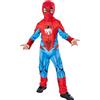 Rubie's Rubies Costume Spiderman per Ragazzi, Tuta Stampata e Maschera, Marvel Ufficiale, Costume Sostenibile Green Collection, per Halloween, Natale, Carnevale e Compleanni