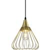 GTV Sospensione GTV TESS, plafoniera, 2516, AC220-240V, 50/60Hz, 1*E27, IP20, DIAMETRO 24 CM, unità, oro, oro