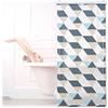 Relaxdays Tenda da Doccia, 80x240, Design Triangoli Moderno, Rullo Flessibile, Vasca da Bagno & Finestra, Multicolore