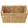 ECHTWERK Cestino portaoggetti in giacinto d'acqua, rettangolare, 35 x 25 x 16 cm, colori naturali, cestino in vimini, impilabile per bagno, ufficio e soggiorno
