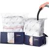 PackShield Kit Conservazione - 2 Scatole e 2 Sacchi Sottovuoto - Contenitori per Armadio Salvaspazio - Vestiti Piumini Cuscini Abbigliamento