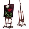 VISWIN Cavalletto a H Grande Esteso, Cavalletto Regolabile Professionale in Legno di Faggio con 4 Ruote & Vassoio, Cavalletto Dipingere da Studio Stabile per Adulti, Artisti