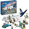 LEGO - 60367 City Aereo Passeggeri, Aeroplano con 9 Minifigure e Veicoli dell A