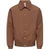 ONLY & SONS Onsbratt Life T2t Padded Coach Jacket Giacca Imbottita, Friar Brown, L Uomo