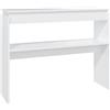vidaXL Tavolino Consolle Bianco 102x30x80 cm in Legno Multistrato