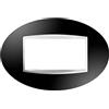 Gewiss GW16304TN Chorus Art Placca, 4 Posti, Nero