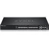 Zyxel 24-port SFP Nebula Cloud Managed/L3 Switch di accesso con 6 10G Uplink (2 Copper/4 SFP+) [XGS2220-30F]