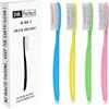 DR.PERFECT DR PEFECT Spazzolino da denti extra duro e rigido, con testa lunga e sbiancante, confezione da 4