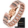 MagnetRX® Bracciale da Uomo in Rame con Croce EllipseMAX 5X, Magneti al Neodimio da 5000 Gauss, Lunghezza Regolabile, in Rame di Alta Qualità