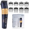 BaByliss Tagliacapelli Lithium Performance. qualità professionale, lame da 45mm, altezze di taglio da 0.6 a 28 mm, batteria al litio, dark blue/gold, E986E