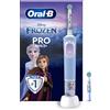 PROCTER & GAMBLE SRL Oral-B PRO Kids 3+ Spazzolino Elettrico Ricaricabile Frozen, 2 Testine - Spazzolino Elettrico Bambini, Denti Sensibili, Pulizia Delicata