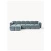 Westwing Collection Divano componibile 4 posti con poggiapiedi sinistro/destro Tayla - Blu