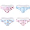 LittleForBig Biancheria intima da donna in morbido cotone comodo slip hipster babydoll Baby Bear 4 mutandine set