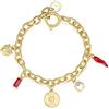 Brosway Bracciale Donna in Acciaio e Cristalli con Simbolo Coccinella/ferro Di Cavallo/gufo | Collezione Chakra - BHKB118