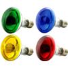 OmniaLaser OL-KIT4COLOR60V2 Kit 4 Lampade Speciali Colorate Giallo Rosso Verde Blu ad Incandescenza, Attacco E27, 60W - Uso Tecnico, Teatrale, per luci psichedeliche vintage e Applicazioni Decorative