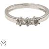 Anello in oro bianco 18 Kt 750 trilogy diamanti 0,42 ct -1012/ST-