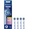 Oral-B Testine di Ricambio Pro Sensitive Clean, Bianche, 4 Ricambi | 4 Testine di Ricambio per Spazzolino Elettrico, Rotonde Originali, per Gengive Sensibili, Pulizia Denti