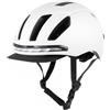 Jinhxofs Casco Intelligente Casco Caschetto Elmetto Protezioni con LED Anteriore E Avviso Posteriore Comando Remoto Intuitivo Cinturino a Sgancio Rapido, Bianco, Unica