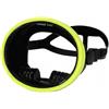 LOVIVER Maschera Subacquea Maschera Occhialini Visiera Schermo Facciale con Lente Chiara Rinforzata Antifog E Telaio in PC Aderenza Morbida in Silicone Senza , Giallo Fluorescente