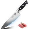 SHAN ZU Coltello da Chef Giapponese Coltelli da Cucina 20 cm, Professionali Coltello Ultra Affilato Acciaio Inossidabile Tedesco, Coltello Multiuso per Cucina Domestica e Ristorante