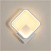 Osairous Applique da Parete LED Interno, 17W 1912LM Lampada da Parete Moderno Quadrato in Alluminio, Lampade da Muro per Camera da Letto, Soggiorno, Corridoio, Scale, 3000K Bianco Caldo, Bianca
