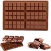 Songella Stampo Cioccolato Tavoletta Stampi in Silicone per Barrette Senza BPA Stampo Antiaderente per Barretta di Cioccolat Profondo 6 Cavità Marrone per Fai da Te Cioccolato
