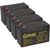 kunglong 4 batterie AGM Kung Long WP7,2-12A, 12V, 7,2Ah - compatibili con i gruppi di continuità PowerValue 11 RT da 2kVA