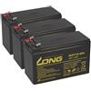 kunglong 3 batterie AGM Kung Long WP7,2-12A, 12V, 7,2Ah - compatibili con i gruppi di continuità PowerValue 11 RT da 1kVA