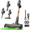 Proscenic P15 Aspirapolvere Senza Fili 580W 70 Min 55Kpa Scopa Elettrica Senza Fili Potente Autonomia Asta Telescopica Regolabile Design Autoportante Tecnologia GreenEye per Pavimenti e Tappeti