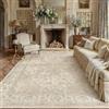 PureCozy Tappeto Salotto 240x300cm Beige Lavanderia | Antiscivolo, Lavabile in Lavatrice, Vintage, Soggiorno, Cameretta, Bambino, Grande, Tapette, Ufficio, Pelo Corto