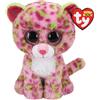 TY - Peluche - Beanie Boos - Leopardo -Lainey - Multicolore - Pupazzo con Occhioni Rosa glitter - Il peluche con gli occhi grandi scintillanti - 15 Cm - 36312