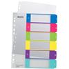 Leitz Rubrica con Tasti 1-6, Stampabile Al Pc, Formato A4, Formato Extra Largo, Polipropilene Robusto, Multicolore, Gamma Wow, 12420000