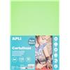 APLI Cartoncini Colorati Set da 50 Pezzi, Cartone, Verde Ameraldo, A4