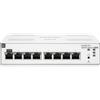 HPE Switch InstantOn (IOn) 1830-8G, 8 porte, 8 porte RJ45 1G, alimentazione esterna inclusa (8 porte), Switch di rete, Bianco