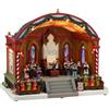 LEMAX Edificio in movimento con luci led e musica Christmas at the Park Pavilion in resina H24.5 x 28 x 18.2 cm