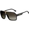 Carrera Occhiali da Sole 1014/S BLACK/GREY BROWN SHADED 64/10/135 uomo